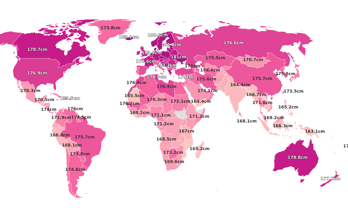Average Height By Country