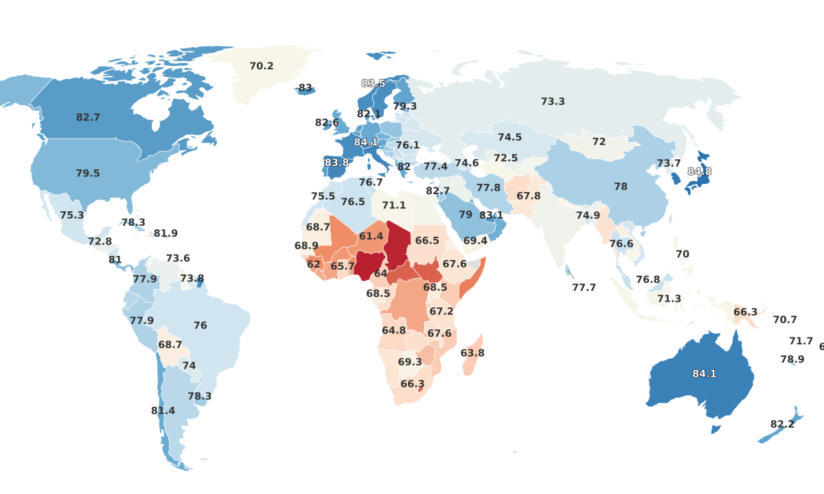 Life Expectancy By Country