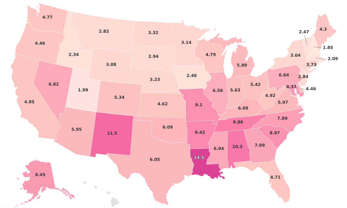 Murder Rate By State
