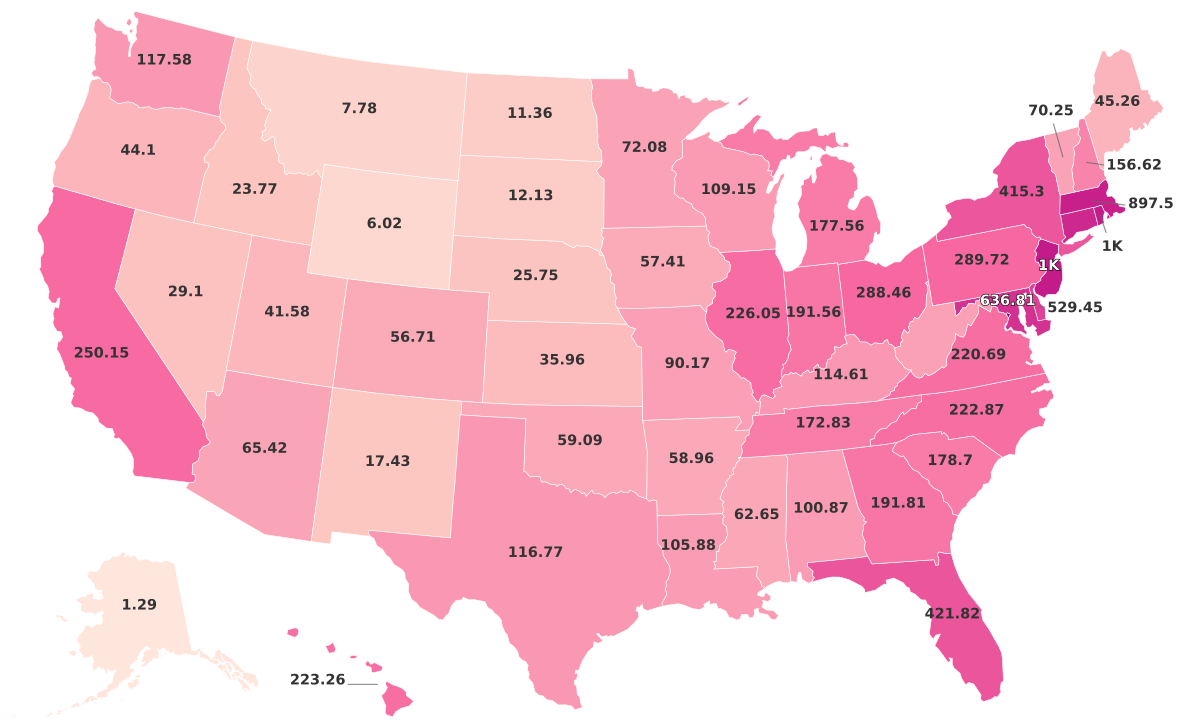 Population Density By State