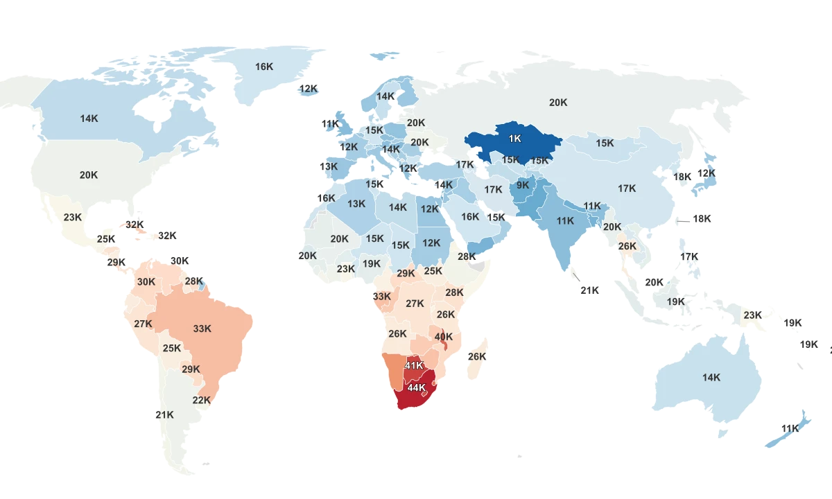 STD Rates By Country